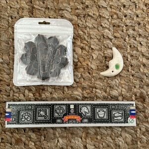 NWT SATYA INCENSE LAVENDER SUPER HIT FOLD MUDALA INCENSE HOLDER BUNDLE